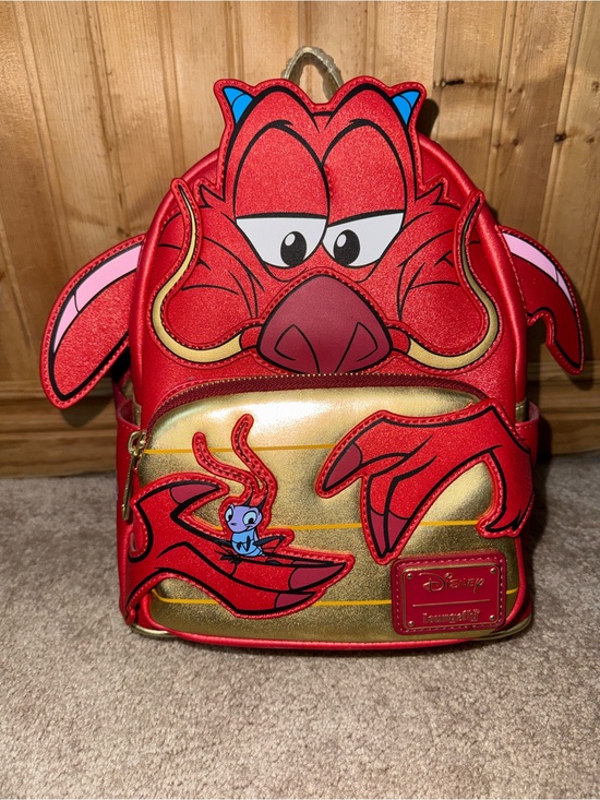 Loungefly Handbags - Mulan 25th Anniversary Mushu Glitter Cosplay Mini Backpack Loungefly